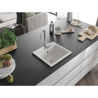 Mexen MILO Jednodrez 442x415x171, granit biela 6505441000-20
