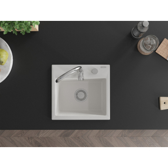 Mexen MILO Jednodrez 442x415x171, granit biela 6505441000-20