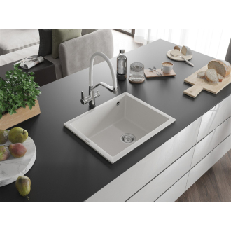Mexen PEDRO Jednodrez 560x460x200, granit biela 6508561000-20