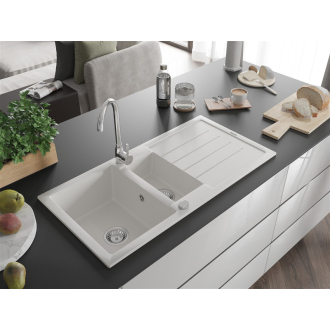 Mexen ANDRES Jednodrez s vaničkou 1000x500x200, granit biela 6515101510-20