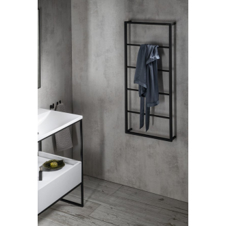 SKA nástenný sušiak uterákov 450x1150x100mm, čierna mat SKA501