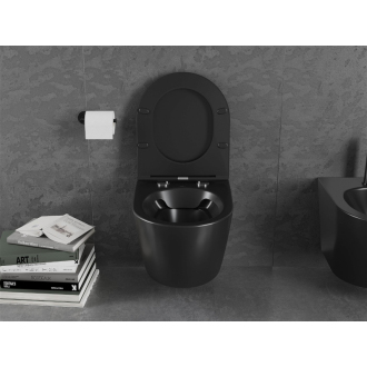 Mexen LENA BLACK WC závesný klozet rimless, Slim, duroplast 3322XX85