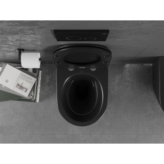 Mexen LENA BLACK WC závesný klozet rimless, Slim, duroplast 3322XX85