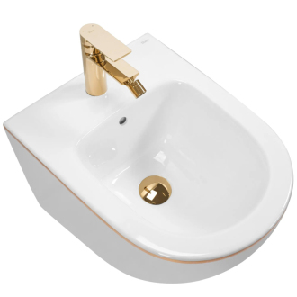 Rea Carlo Mini bidet biela/zlatá REA-C6990