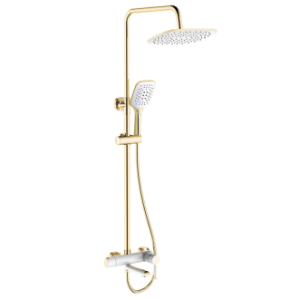 REA Melia sprchový set, biela-zlatá REA-P2406