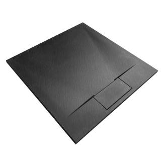 REA Bazalt sprchová vanička 90x90 - čierna REA-K3307