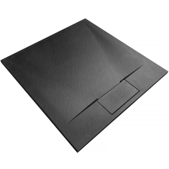 REA Bazalt sprchová vanička 90x90 - čierna REA-K3307