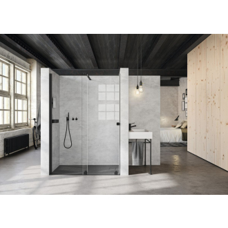 REA Sprchová vanička Magnum, čierna 100x80 REA-K3330