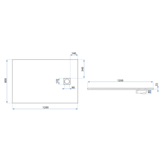 REA Sprchová vanička Magnum White 120x80 REA-K3336