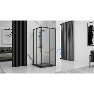 REA Bazalt sprchová vanička 80x100- Black REA-K3304