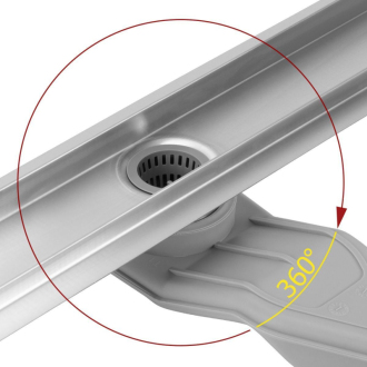 REA Odtokový žľab Neox Superflow, brúsený nikel 80 REA-G2707