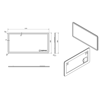 NYX zrkadlo s LED osvetlením 1200x600mm NY120