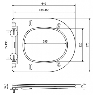 MEXEN SLIM WC sedadlo, čierna mat 39100185