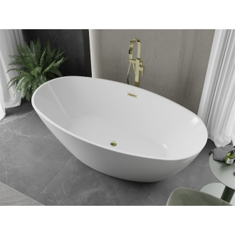 MEXEN ERIS vaňa voľne stojaca 180x95x58 biela-zlatá, 53441809500-G