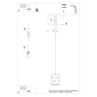 GOBI Závesná lampa, keramika biela SL.1250