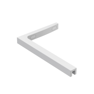 Walk-in 107x200, profil, zaveter ľavé biele SATBWI110ZAVLB