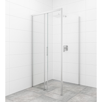 Sprch. dvere SIKOTEX + pevná stena 100 SIKOTEXDBB100S100