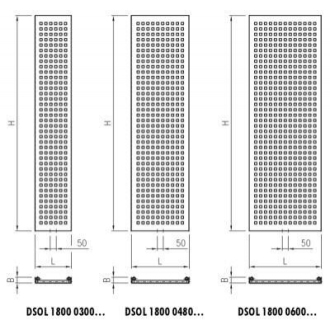 SOLAR vykurovací rebrík 1806/477 biely