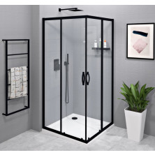 SIGMA SIMPLY BLACK štvorcový sprchovací kút 900x900 mm, číre sklo GS2190BGS2190B