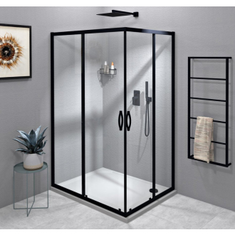 SIGMA SIMPLY BLACK obdĺžnikový sprchovací kút 900x800 mm, L/P, číre sklo GS2190BGS2180B