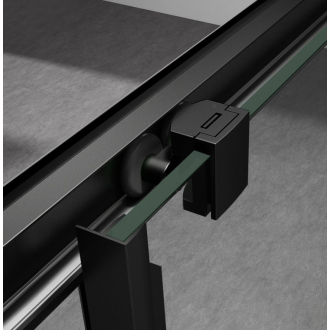 SIGMA SIMPLY BLACK obdĺžnikový sprchovací kút 1000x800 mm, L/P, Brick sklo GS2410B-02