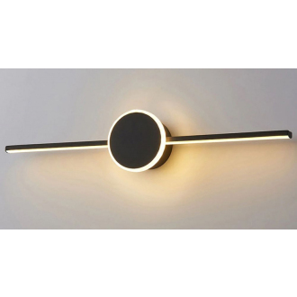 Rea Okrúhle svietidlo nad zrkadlo LED 60cm - čierna OSW-07881