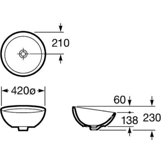 ROCA BOL A.3278.7.600.0 umývadlová misa 42cm