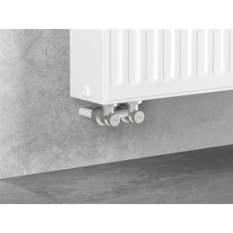 Mexen radiátorový ventil dvojrúrkový DN50, priamy 1/2&quot;x3/4&quot;, nikel - W912-012-01