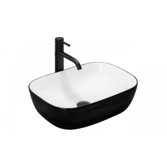 REA Umývadlo na dosku Belinda White Black REA-U6332