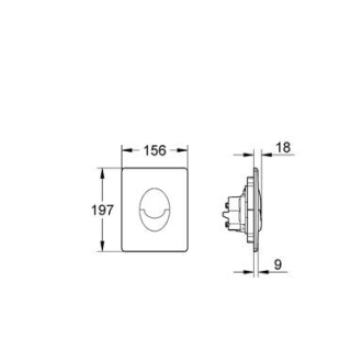 GROHE SKATE AIR ovládacie tlačidlo zvislé 38505000 chróm