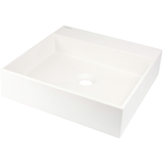 Deante Correo granitové umývadlo na dosku, alabaster 400x400mm CQR_AU4S
