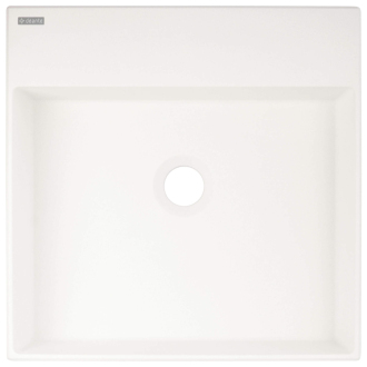 Deante Correo granitové umývadlo na dosku, alabaster 400x400mm CQR_AU4S