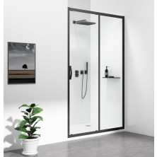 SIGMA SIMPLY BLACK sprchové dvere posuvné 1100 mm, číre sklo GS1111B