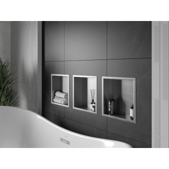 Mexen X-WALL-R Police do steny 30x30x10, inox 1910303010