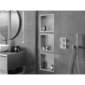 Mexen X-WALL-R Police do steny 30x30x10, inox 1910303010