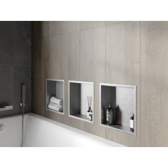 Mexen X-WALL-R Police do steny 30x30x10, inox 1910303010