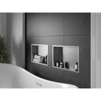 Mexen X-WALL-R Police do steny 45x30x10, inox 1910453010