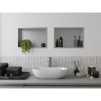 Mexen X-WALL-R Police do steny 45x30x10, inox 1910453010