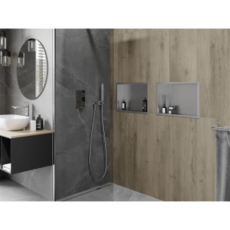 Mexen X-WALL-R Police do steny 45x30x10, inox 1910453010