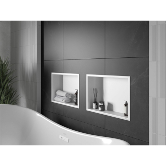 Mexen X-WALL-R Polica do steny 45x30x10, biela 1920453010