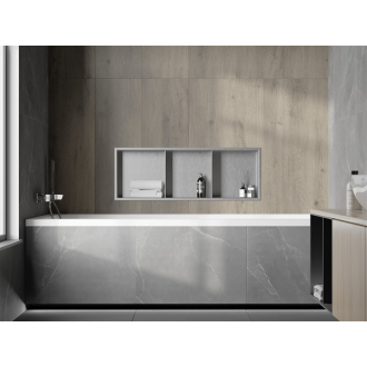 Mexen X-WALL-R Polica do steny 90x30x10 s poličkou, inox 1910903010S