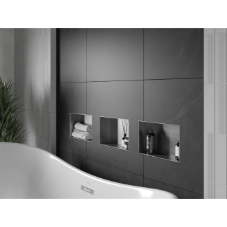 Mexen X-WALL-NR Police do steny 30x20x10, inox 1911302010