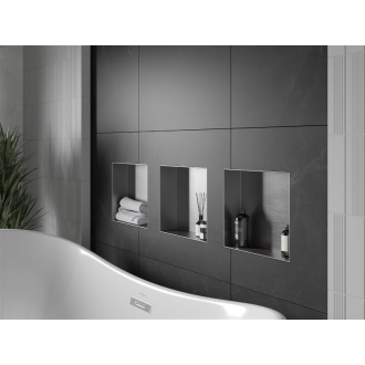 Mexen X-WALL-NR Police do steny 30x30x10, inox 1911303010