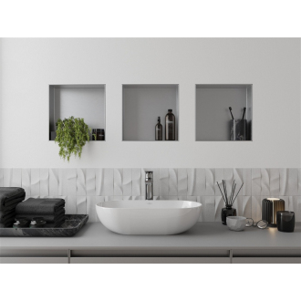 Mexen X-WALL-NR Police do steny 30x30x10, inox 1911303010