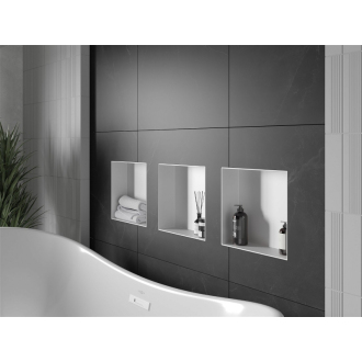 Mexen X-WALL-NR Polica do steny 30x30x10, biela 1921303010
