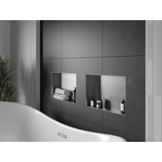 Mexen X-WALL-NR Police do steny 45x30x10, inox 1911453010