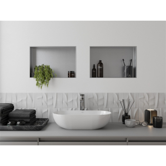 Mexen X-WALL-NR Police do steny 45x30x10, inox 1911453010