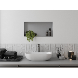 Mexen X-WALL-NR Police do steny 60x30x10, inox 1911603010