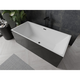 Mexen NITA vaňa voľne stojaca 170x80x58 cm, biela a čierna, prepad čierny 52091708075-B