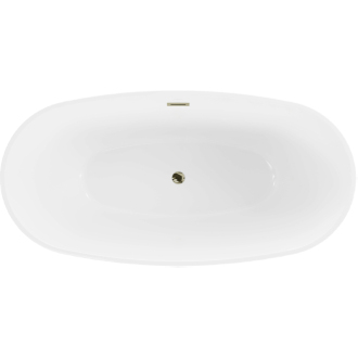 Mexen ERIS vaňa voľne stojaca 170x85x58 cm, biela, zlatý prepad 53441708500-G
